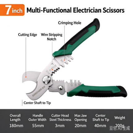 Multi-Functional Electrician Scissors